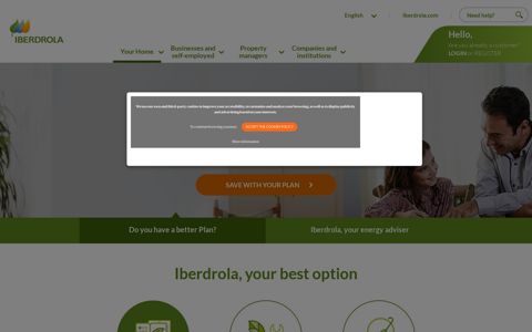 Iberdrola Customers web page
