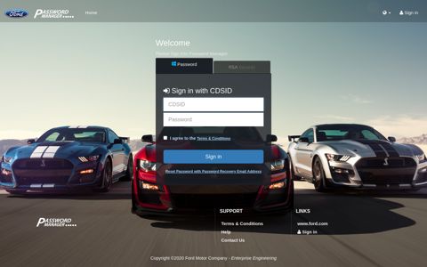 Sign In - Password Manager - Ford