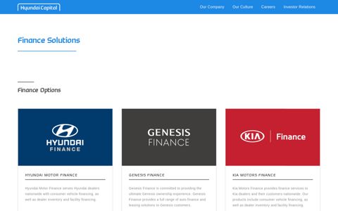 Finance Solutions - Hyundai Capital America