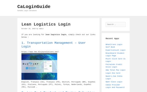 Lean Logistics Login - CaLoginGuide