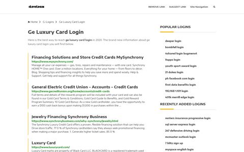 Ge Luxury Card Login ❤️ One Click Access - iLoveLogin