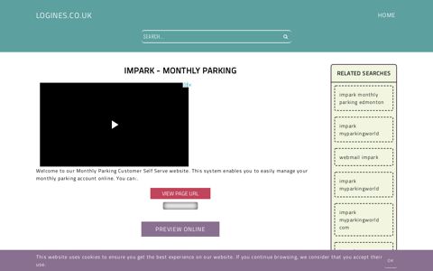 IMPARK - Monthly Parking - General Information about Login