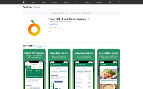 ‎Fresh EBT - Food Stamp Balance on the App Store
