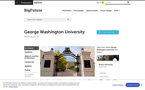 Others who viewed George Washington University ... - BigFuture