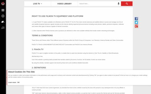 Terms & Conditions - TV: FILMON TV LIVE TV MOVIES AND ...