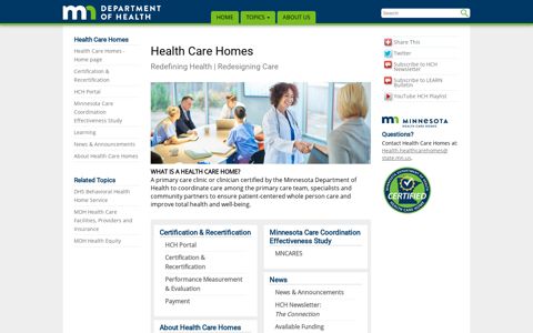 Health Care Homes - Home Page