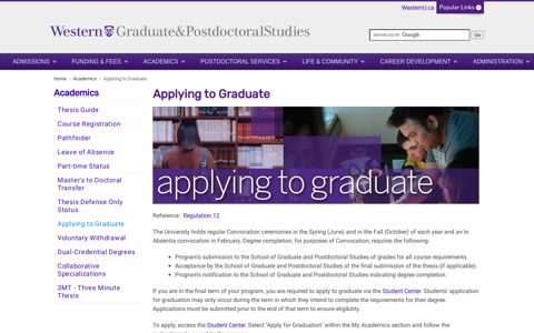 Applying to Graduate - Western University