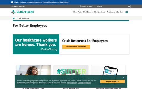 For Employees | Sutter Health