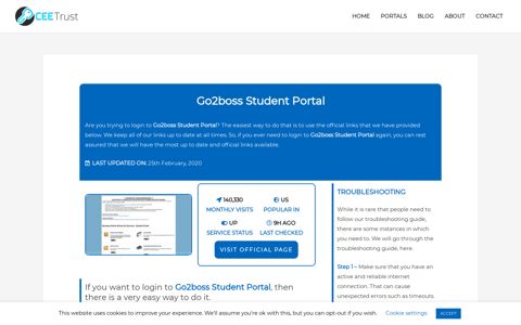 Go2boss Student Portal - Find Official Portal - CEE Trust