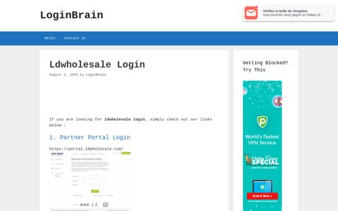 Ldwholesale - Partner Portal Login - LoginBrain