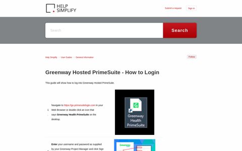 Greenway Hosted PrimeSuite - How to Login – Help Simplify