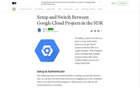 Setup and Switch Between Google Cloud Projects in the SDK ...