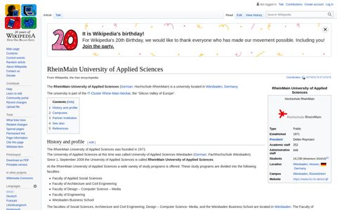RheinMain University of Applied Sciences - Wikipedia