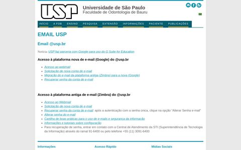 EMAIL USP - Universidade de São Paulo - FOB-USP