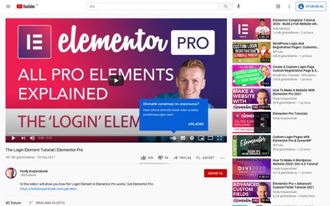 The Login Element Tutorial | Elementor Pro - YouTube