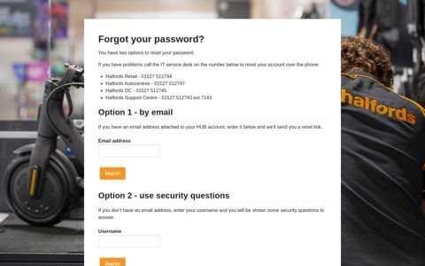 Forgotten password - The Hub