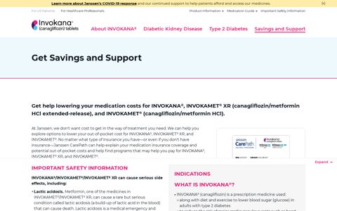 Savings and Cost Support | INVOKANA® (canagliflozin)