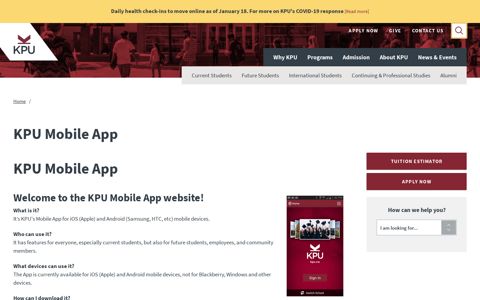 KPU Mobile App | KPU.ca - Kwantlen Polytechnic University