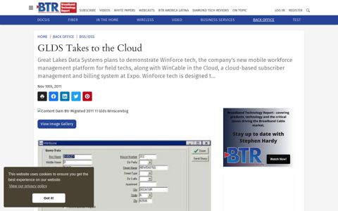 GLDS Takes to the Cloud | Broadband Technology Report