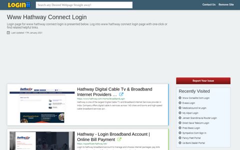 Www Hathway Connect Login - Loginii.com