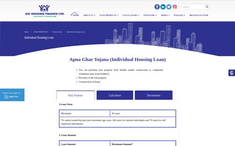 Individual Housing Loan - GIC Housing Finance Ltd.