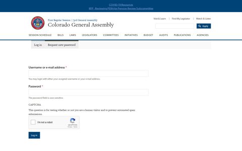 IT Login - Colorado General Assembly