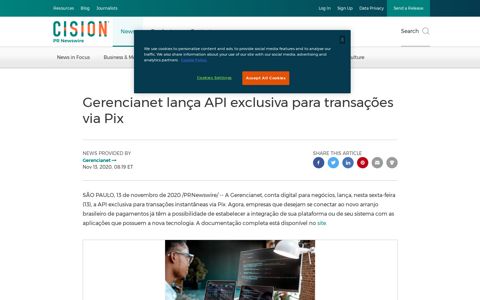 Gerencianet lança API exclusiva para transações via Pix