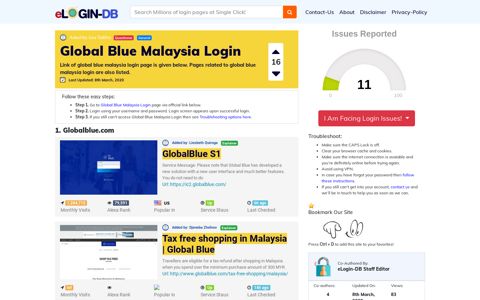Global Blue Malaysia Login