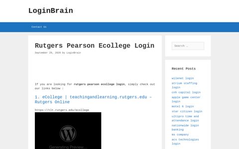 rutgers pearson ecollege login - LoginBrain