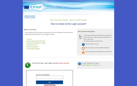 CPNP - How to create an EU Login account? - European ...