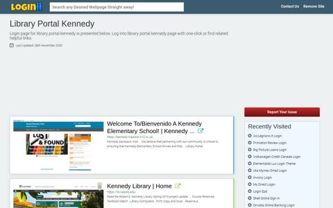 Library Portal Kennedy - Loginii.com