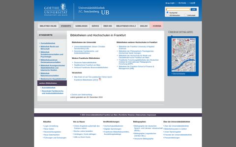 Frankfurter Hochschulen und Bibliotheken - UB Frankfurt