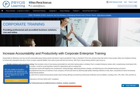 Corporate Training - Fred Pryor Seminars