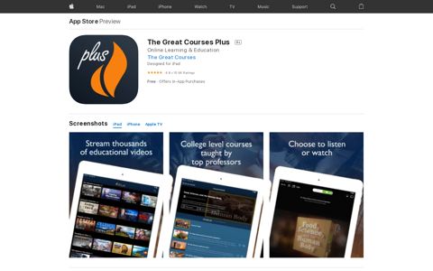 ‎The Great Courses Plus on the App Store