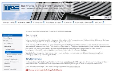 Exchange › Regionales Rechenzentrum Erlangen (RRZE)