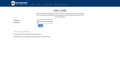 Login Register Forgot Password Update Account Information