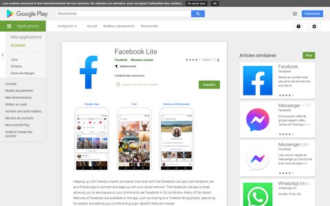 Facebook Lite – Applications sur Google Play