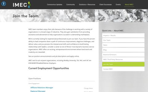 Careers | Join the IMEC Team