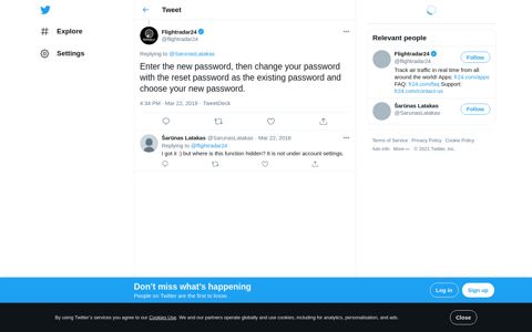 Flightradar24 on Twitter: "Enter the new password, then ...