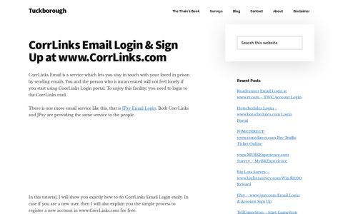 CorrLinks Email Login & Sign Up at www.CorrLinks.com