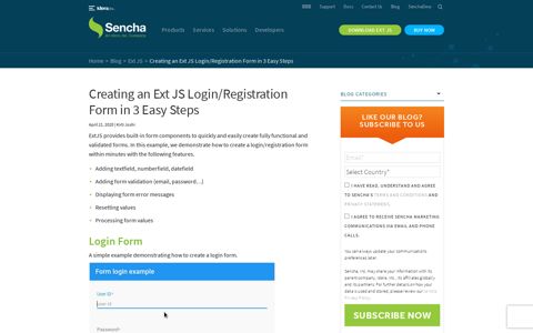 Creating an Ext JS Login/Registration Form in 3 Steps - Sencha