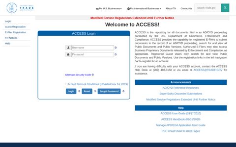 access - International Trade Administration