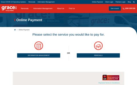 Online Payment - Grace Removals
