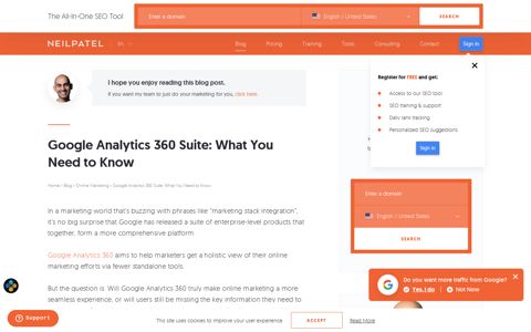 Google Analytics 360 Suite: What You Need to Know - Neil Patel
