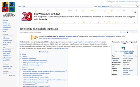 Technische Hochschule Ingolstadt - Wikipedia