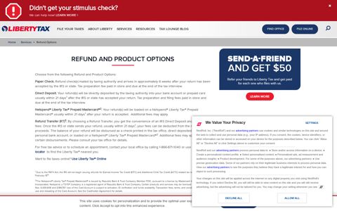 Refund Options | Liberty Tax Service®