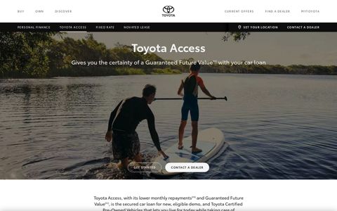 Toyota Access Car Loan | Guaranteed Future Value | Toyota ...