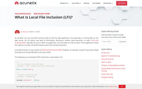 What is Local File Inclusion (LFI)? | Acunetix