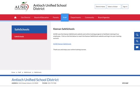 SafeSchools / SafeSchools - Antioch Unified School District