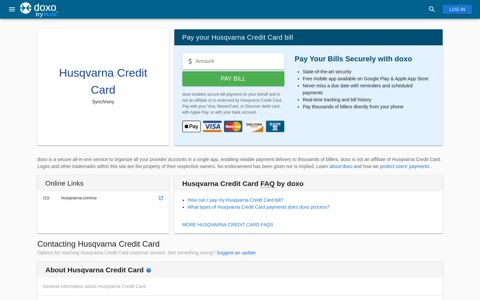 Husqvarna Credit Card | Pay Your Bill Online | doxo.com